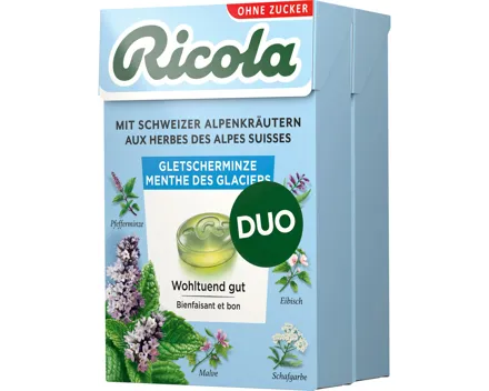 Ricola Gletscherminze ohne Zucker 2x50g