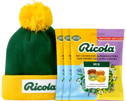Ricola Kräuterbobons Mix mit Mütze