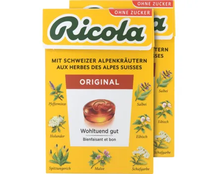 Ricola Original ohne Zucker Box 2x50g