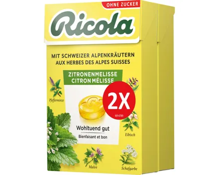 Ricola Zitronenmelisse ohne Zucker 2x50g