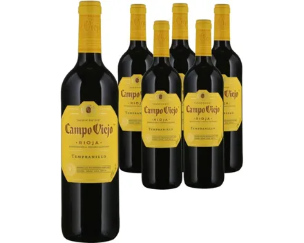 Rioja DOCa Tempranillo Campo Viejo 6x 75cl (2022) – Rotwein, Spanien (0.75l)