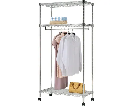 Rollgarderobe Umut Metall Chrom 91 x 181 x 46 cm