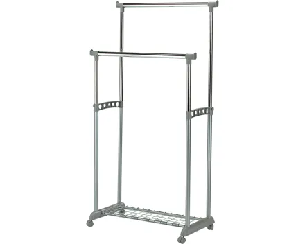 Rollkleiderständer Billi Metall Chromfarben 83 x 44 x 92-164 cm