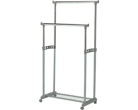 Rollkleiderständer Billi Metall Chromfarben 83 x 44 x 92-164 cm