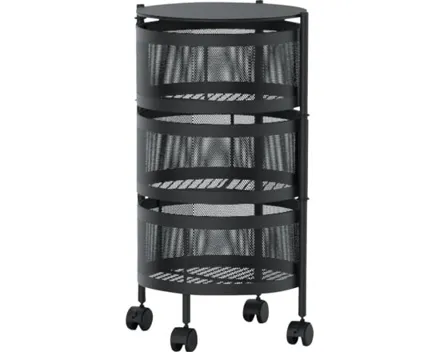 Rollwagen Dylan 3 Fächer Metall schwarz