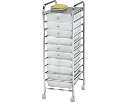 Rollwagen Saar Metall chromfarben 33 x 96 x 39 cm