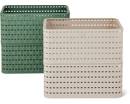 Rotho Rattankörbe, 2er-Set