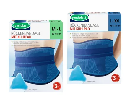 Rückenbandage mit Kühlpad