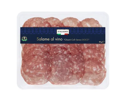 Salami mit Chianti Wein DOCG