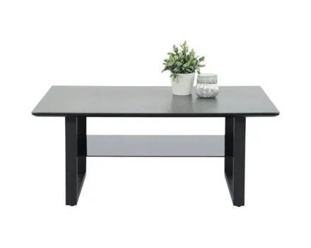 Salontisch Arne Keramik-Optik schwarz 105 x 45 x 69 cm