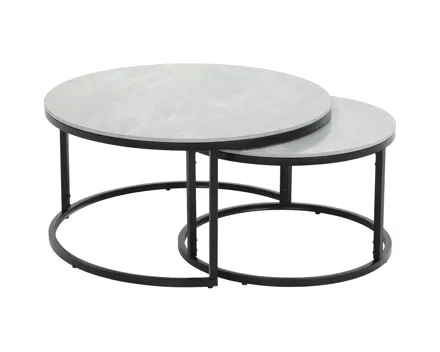 Salontisch Chris Marmor-Optik grau 2er-Set