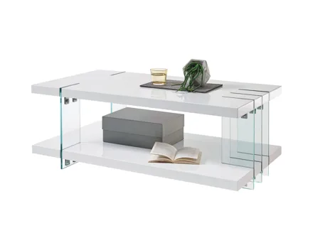 Salontisch Dallas MDF weiss Hochglanz