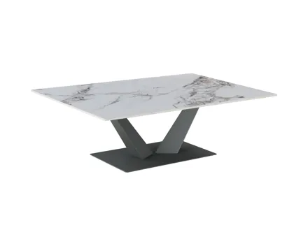 Salontisch Gisele Keramikplatte weiss 120 x 40 x 80 cm