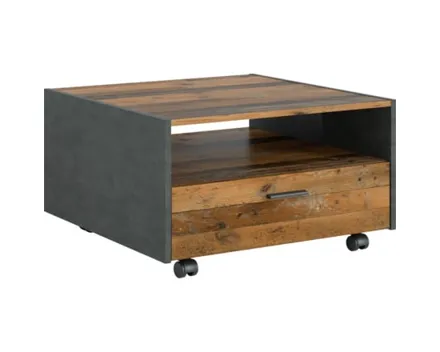 Salontisch India auf Rollen Dekor Old Style Matera 70 x 40 x 70 cm