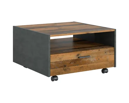 Salontisch India auf Rollen Dekor Old Style Matera 70 x 40 x 70 cm