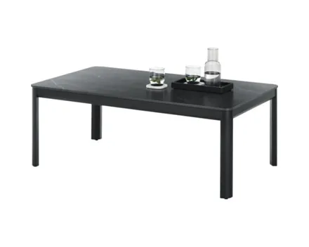 Salontisch Lenni eckig Keramik schwarz 120 x 45 x 70 cm