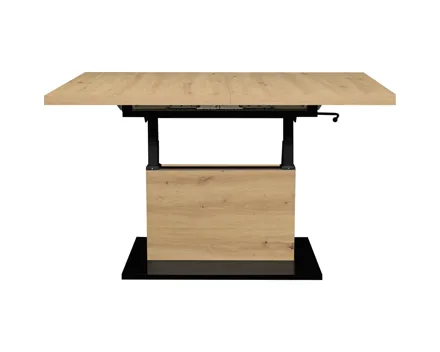 Salontisch Lift höhenverstellbar Melamin Eiche 120-160 x 56-75 x 70 cm