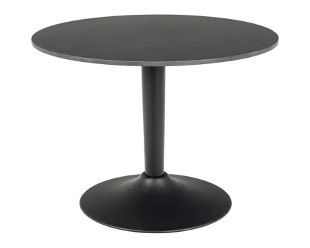 Salontisch Malta rund Keramik schwarz matt 60 x 45 x 60 cm