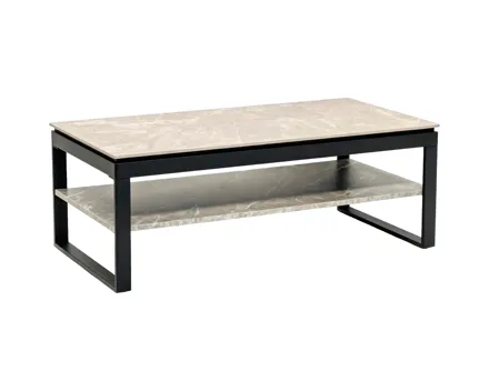 Salontisch Mia Keramikoptik grau 120 x 45 x 60 cm