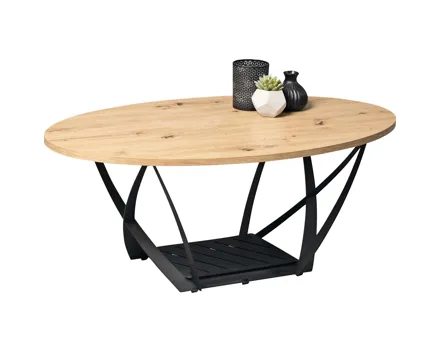 Salontisch Mona oval MDF Dekor Artisan 100 x 40 x 60 cm