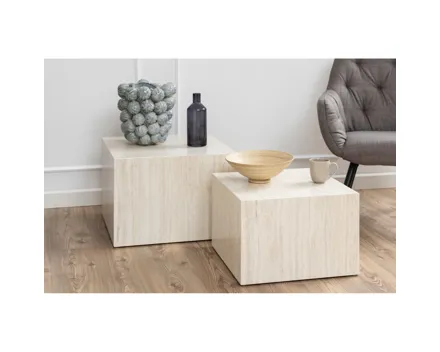 Salontisch Mondi MDF Travertin-Optik beige 2er-Set