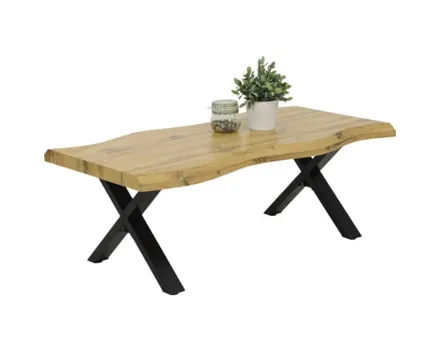Salontisch Pina X-Fuss MDF Wildeiche 110 x 42 x 60 cm