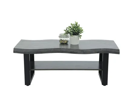 Salontisch Tina U-Fuss MDF grau 110 x 42 x 60 cm