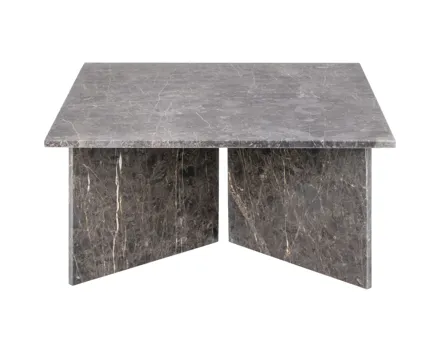 Salontisch Vega quadratisch Marmor braun 90 x 42 x 90 cm