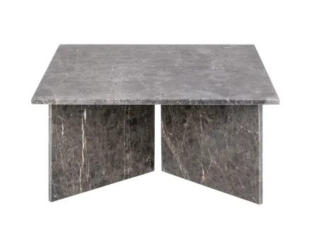 Salontisch Vega quadratisch Marmor braun 90 x 42 x 90 cm