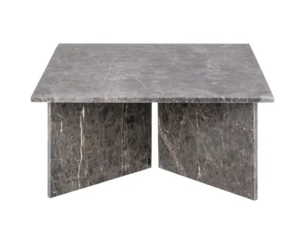 Salontisch Vega quadratisch Marmor braun 90 x 42 x 90 cm