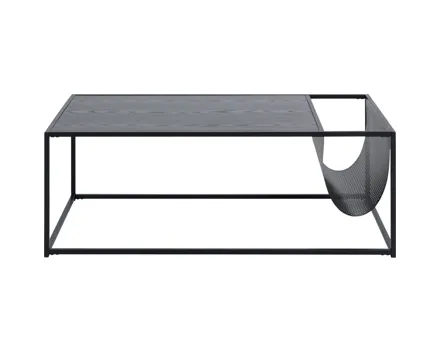 Salontisch Wade Magazinhalter Dekor schwarz 110 x 40 x 60 cm