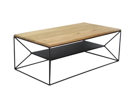 Salontisch Wilna Wildeiche massiv geölt 110 x 40 x 60 cm