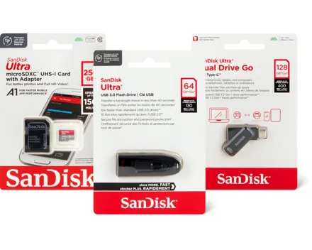 SanDisk-Speicherkarten und -USB-Sticks