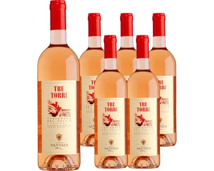Sardegna DOC Tre Torri Carignano del Sulcis Rosato Cantina di Santadi 6x 75cl (2024) – Roséwein, Italien (0.75l)