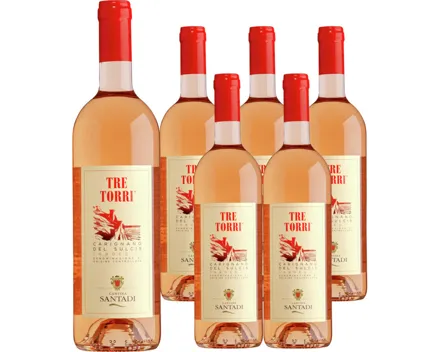 Sardegna DOC Tre Torri Carignano del Sulcis Rosato Cantina di Santadi 6x 75cl (2025) – Roséwein, Italien (0.75l)