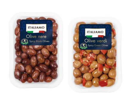 Scharfe Oliven mit Stein