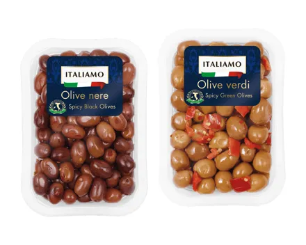 Scharfe Oliven mit Stein