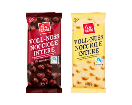 Schokolade mit ganzen Haselnüssen