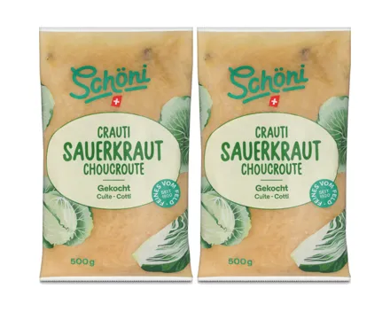 Schöni Sauerkraut gekocht 2x 500g