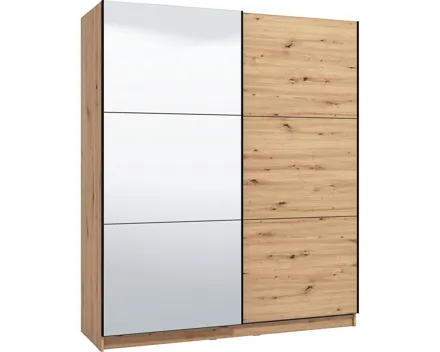 Schrank Sierra Melamin 179 x 210 x 62,5 cm, mit Spiegel artisan
