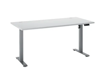 Schreibtisch Fly elektrisch höhenverstellbar Dekor lichtgrau 160 x 75-118 x 77 cm