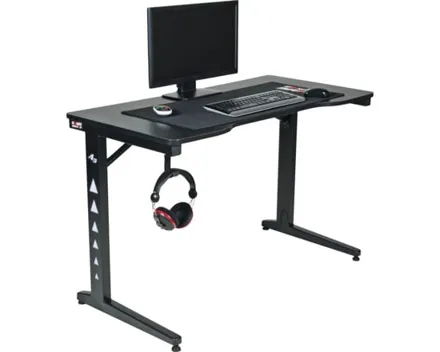 Schreibtisch Game-Rocker GTR-120, Metall schwarz, 120 x 78 x 60 cm