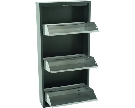 Schuhschrank Berry Metall schwarz 51 x 103 x 15 cm