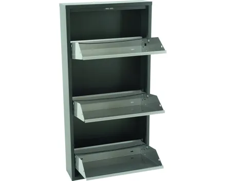 Schuhschrank Berry Metall schwarz 51 x 103 x 15 cm