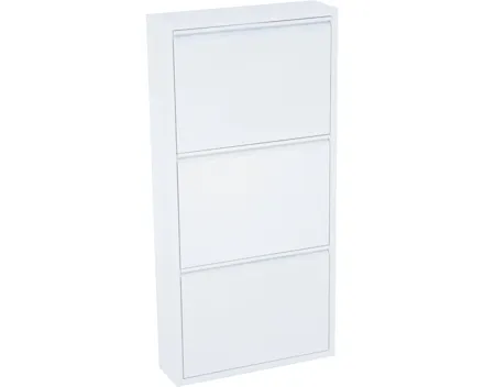 Schuhschrank Berry Metall weiss 51 x 103 x 15 cm