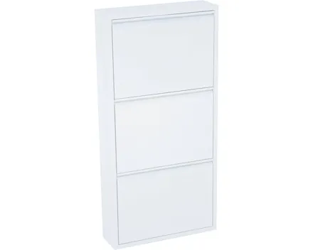 Schuhschrank Berry Metall weiss 51 x 103 x 15 cm