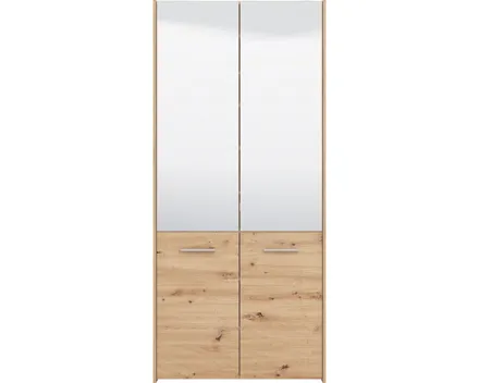 Schuhschrank Menorca Dekor Eiche Artisan 89,5 x 199 x 37,5 cm, mit Spiegel