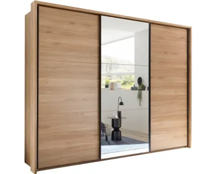 Schwebetürenschrank Bravo Dekor Mauvella Oak 280 x 215 x 60 cm, mit Spiegel
