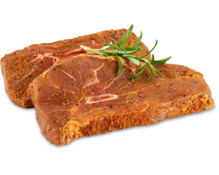 Schweins-Holzfällersteaks mariniert, IP-SUISSE