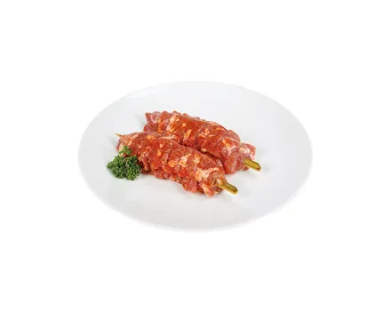 Schweinshals Spiess mariniert